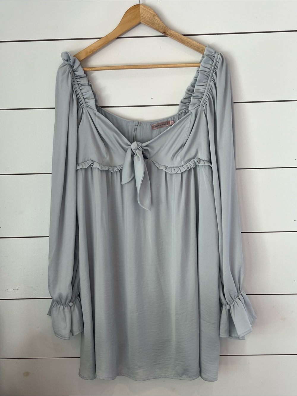 Skylar Rose Tie-Front‎ Dress large boho peasant prairie cottagecore fairycore